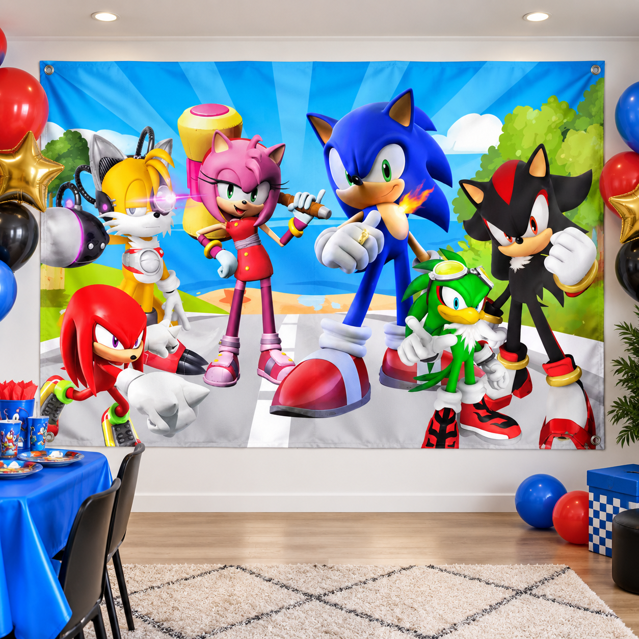 Sonic Giant FABRIC Keepsake Backdrop